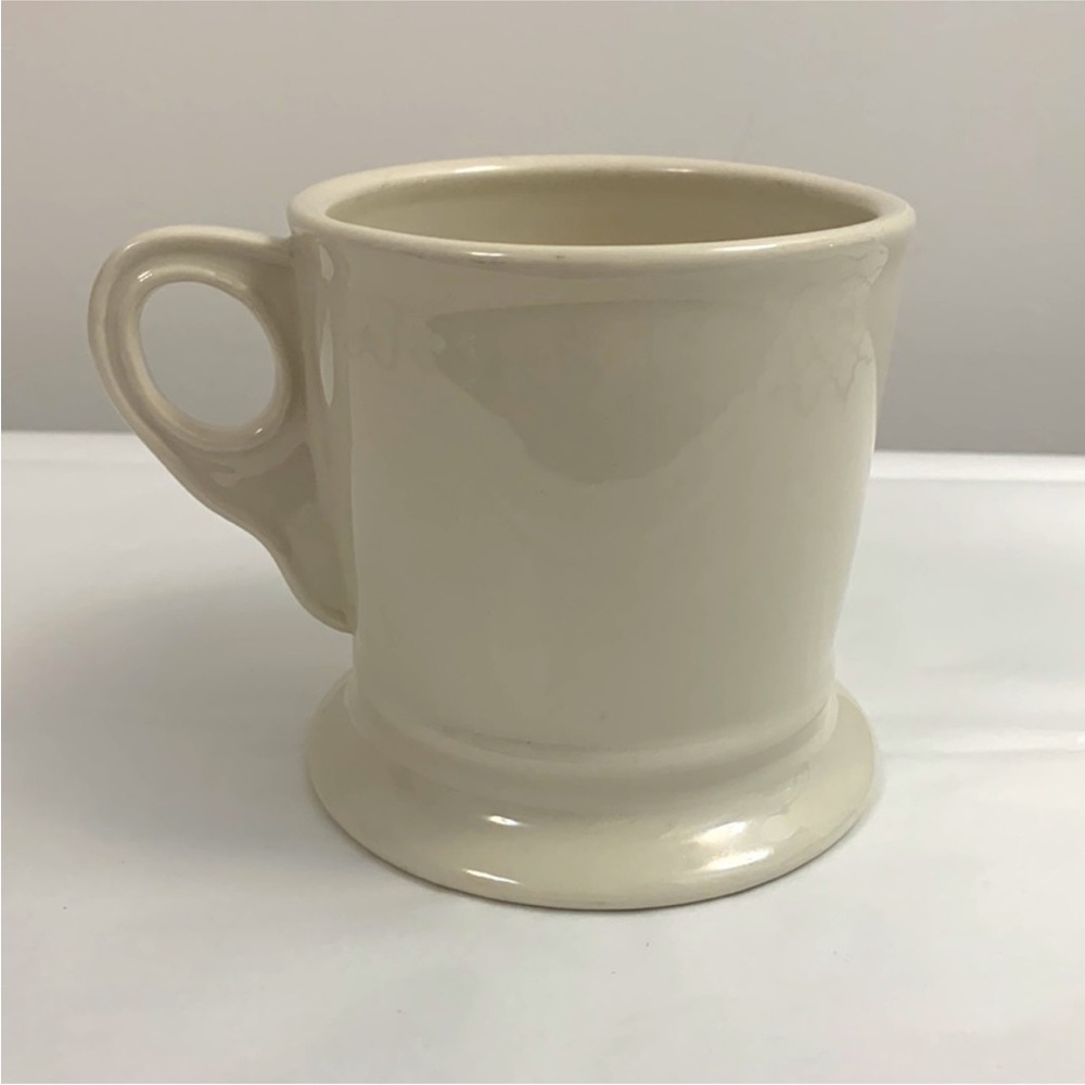 ANTHROPOLOGIE Initial Monogram 'S' Ceramic Coffee Mug Tea Cup off white black - Picture 2 of 7